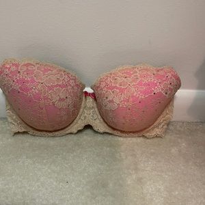 Tan and pink Victoria secret bra